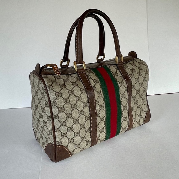 Gucci Handbags - Vintage Gucci GG Plus Boston Bag Circa Early 1980's